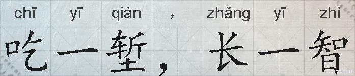 吃一堑，长一智的拼音
