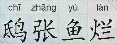 鸱张鱼烂的拼音