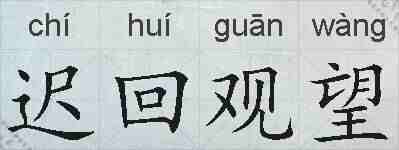 迟回观望的拼音