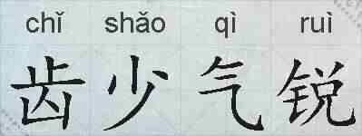 齿少气锐的拼音