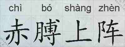 赤膊上阵的拼音