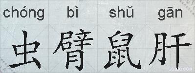 虫臂鼠肝的拼音