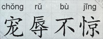 宠辱不惊的拼音