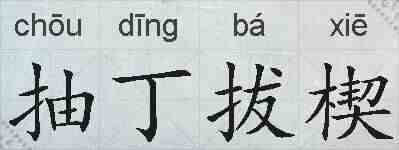 抽丁拔楔的拼音