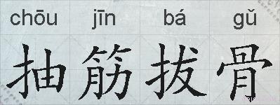 抽筋拔骨的拼音