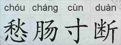 愁肠寸断的拼音