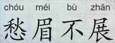 愁眉不展的拼音