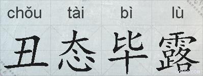 丑态毕露的拼音