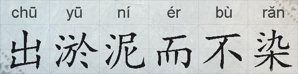 出淤泥而不染的拼音