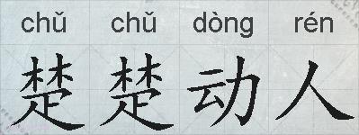 楚楚动人的拼音
