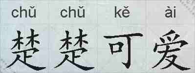楚楚可爱的拼音