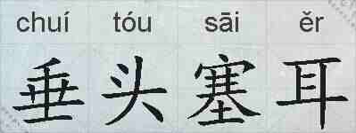 垂头塞耳的拼音