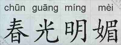 春光明媚的拼音