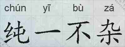 纯一不杂的拼音