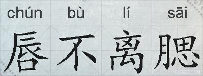 唇不离腮的拼音