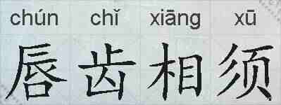 唇齿相须的拼音