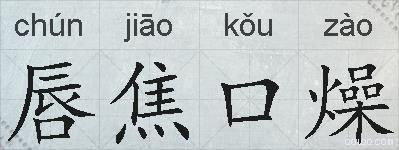 唇焦口燥的拼音