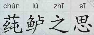 莼鲈之思的拼音