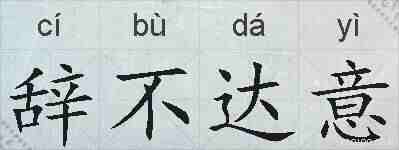 辞不达意的拼音
