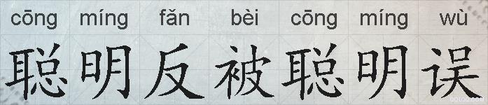 聪明反被聪明误的拼音