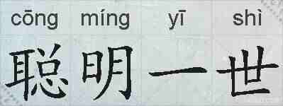 聪明一世的拼音