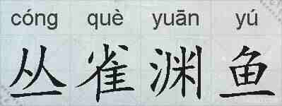 丛雀渊鱼的拼音