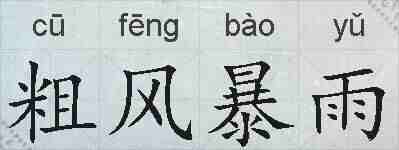 粗风暴雨的拼音