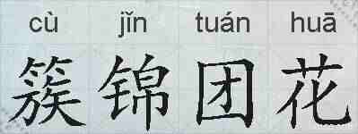 簇锦团花的拼音
