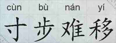 寸步难移的拼音