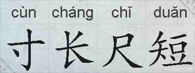 寸长尺短的拼音