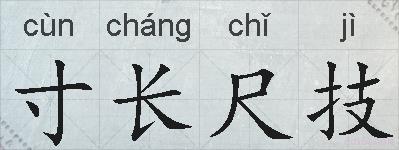 寸长尺技的拼音