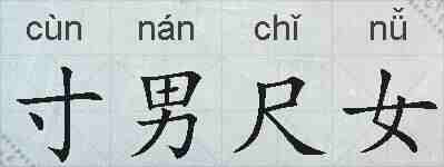 寸男尺女的拼音