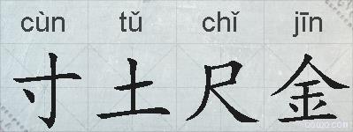 寸土尺金的拼音