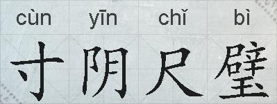 寸阴尺璧的拼音