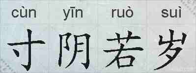 寸阴若岁的拼音