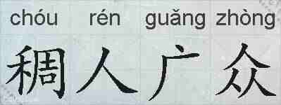 稠人广众的拼音