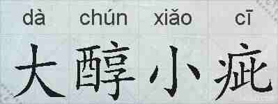 大醇小疵的拼音