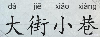 大街小巷的拼音