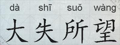 大失所望的拼音