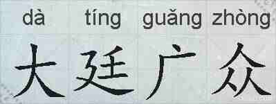 大廷广众的拼音