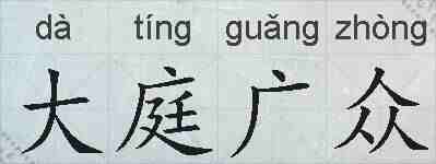 大庭广众的拼音