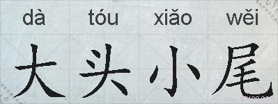 大头小尾的拼音