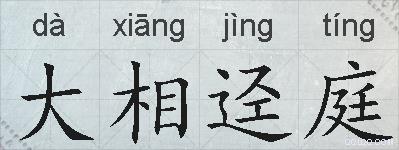 大相迳庭的拼音