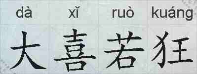 大喜若狂的拼音
