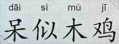 呆似木鸡的拼音