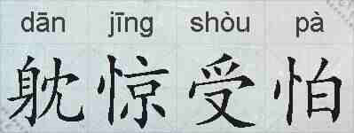 躭惊受怕的拼音