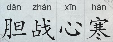 胆战心寒的拼音