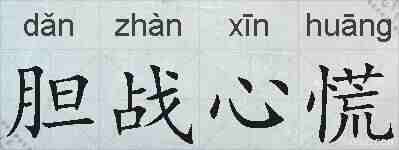 胆战心慌的拼音