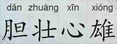 胆壮心雄的拼音