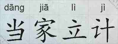 当家立计的拼音